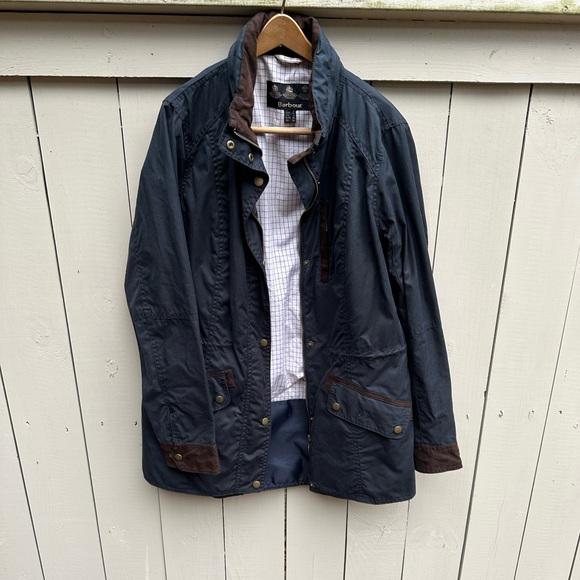Barbour Navy Badminton Utility Jacket Size 12 - Picture 6 of 10